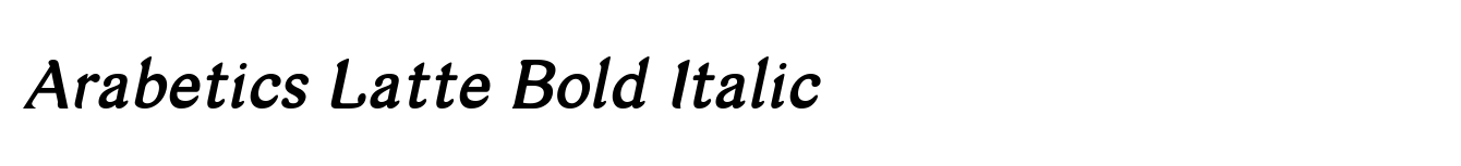 Arabetics Latte Bold Italic image